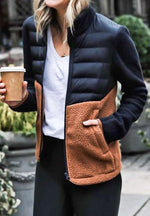 Load image into Gallery viewer, Faux Fur Zip Up Padded Jacket