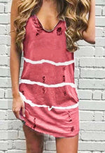 Load image into Gallery viewer, Distressed Dip-Dyed Mini Dress