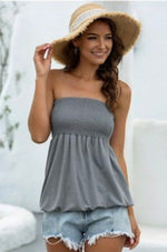 Load image into Gallery viewer, Strapless solid color Bandeau top