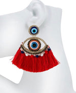 Load image into Gallery viewer, Evil Eye Statement Earrings