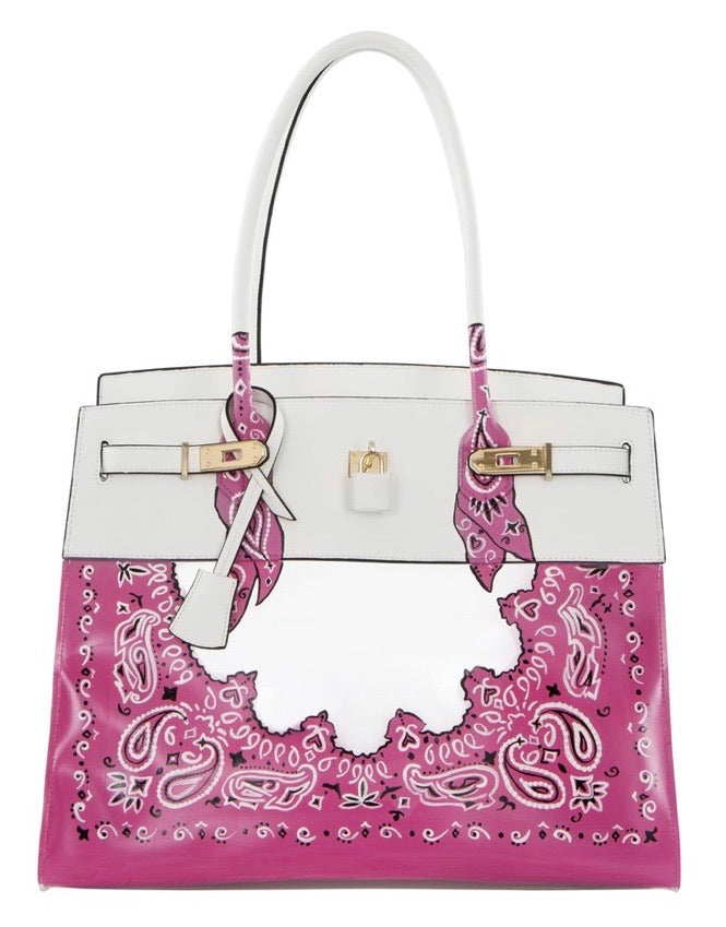 De Tropicale Hand Painted Pink Bandana Edition