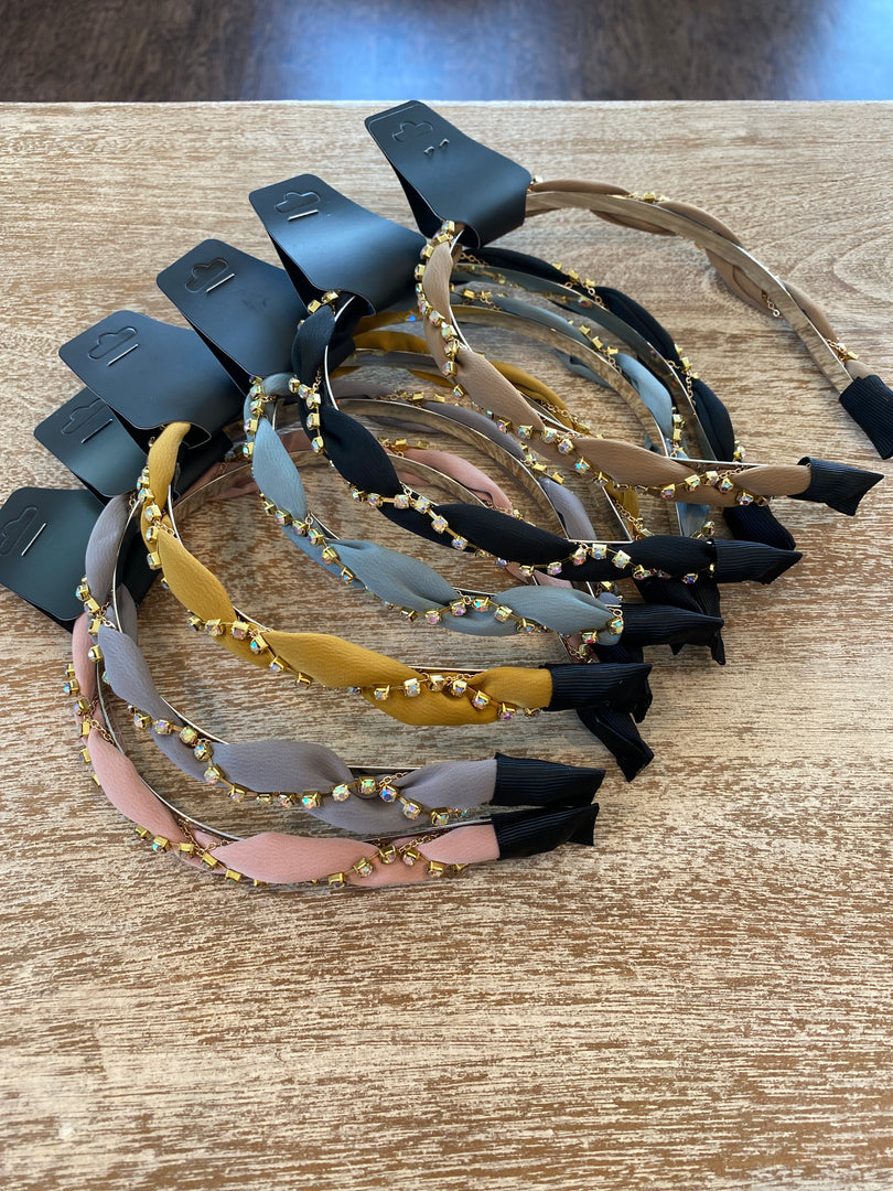 Rhinestone and Fabric Headband
