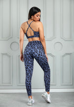Load image into Gallery viewer, Leopard Sports Bra and Legging Set