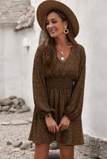 Load image into Gallery viewer, V Neck Balloon Sleeve Dress