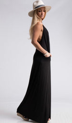 Load image into Gallery viewer, Strap Back Jersey Maxi Dress