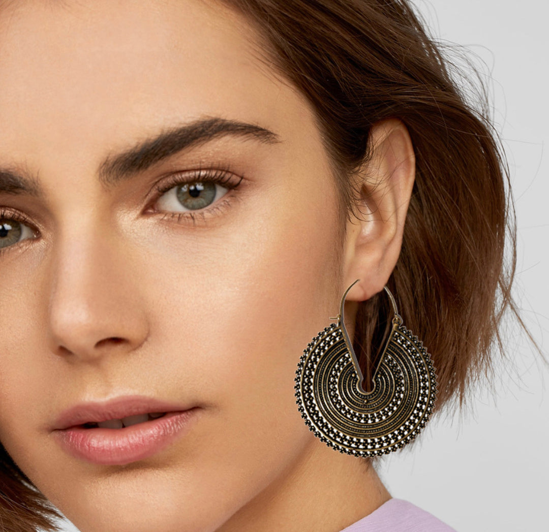 Boho disc Earrings