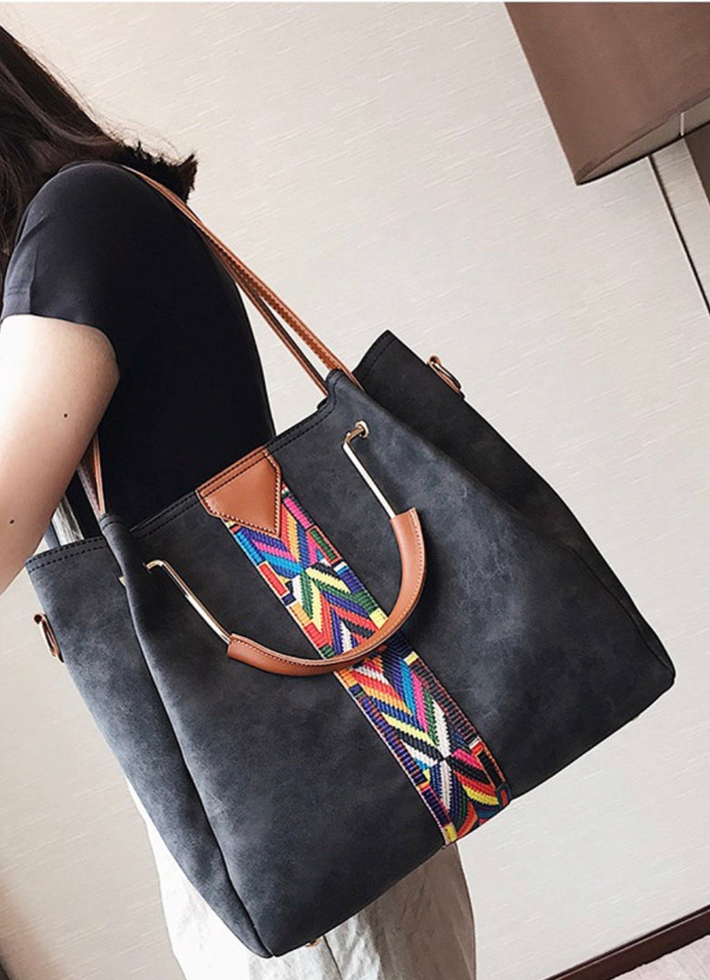 Colorful Strap Handbag