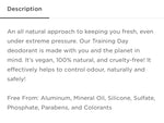 Load image into Gallery viewer, Training Day - Natural and Vegan Deodorant for Men