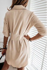 Load image into Gallery viewer, V neck Button Down Dress