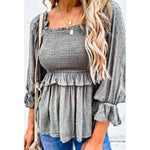 Load image into Gallery viewer, Smocked Swiss Ruffle Blouse