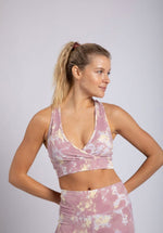 Load image into Gallery viewer, Peace and Love Tie-Dye Sports Bra