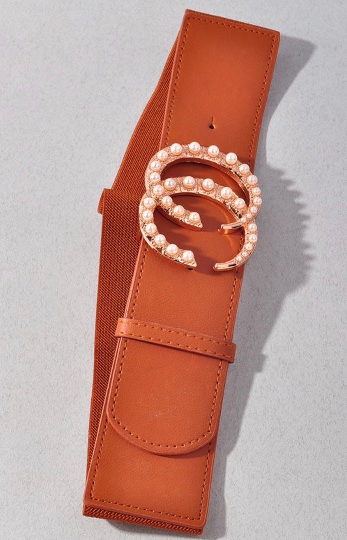 Gold and Pearl Stretch Belt