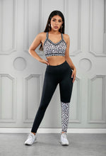 Load image into Gallery viewer, Leopard Patchwork Yoga Set