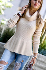 Load image into Gallery viewer, Peplum Sweater ***High sellout