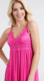Load image into Gallery viewer, Maxi dress with crochet bralette