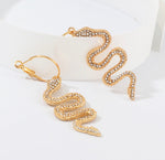 Load image into Gallery viewer, Rhinestone Snake Drop Earrings