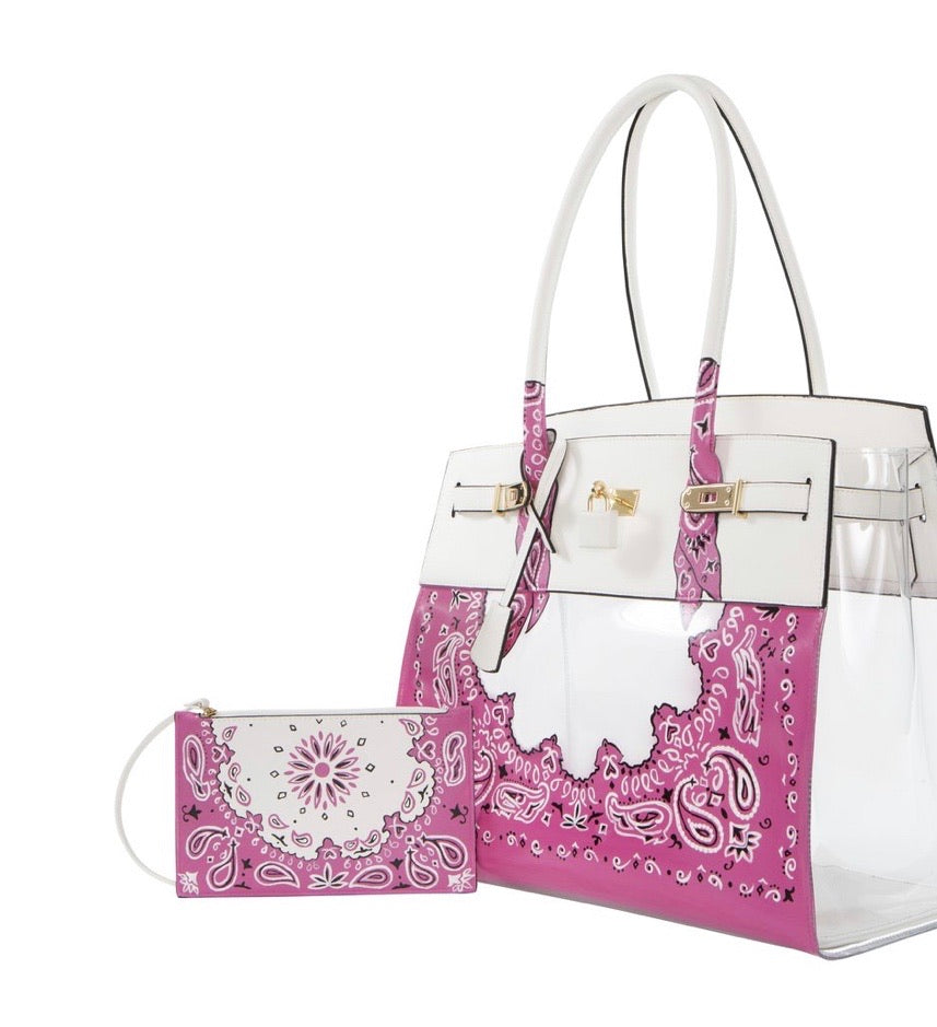 De Tropicale Hand Painted Pink Bandana Edition