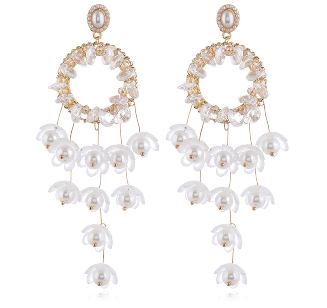 Flower Chandelier Earrings