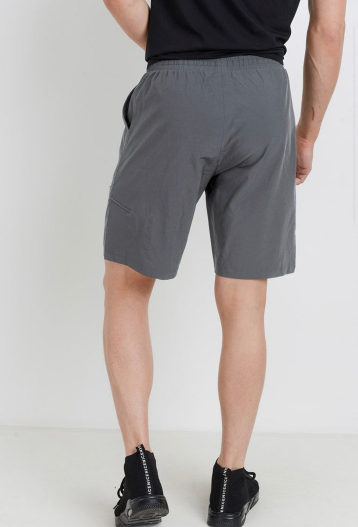 Men’s Athletic Drawstring Shorts with Zipper