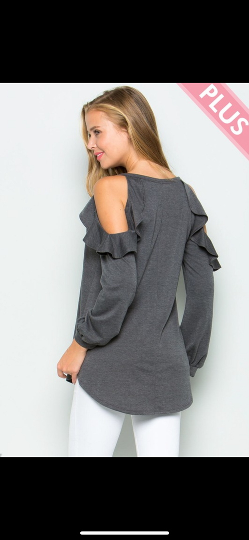Plus Size Grey Top