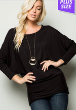 Load image into Gallery viewer, Plus Size Loose Fit Solid Top
