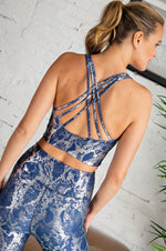 Load image into Gallery viewer, Snake Print Foil Sports Bra
