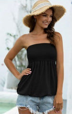 Load image into Gallery viewer, Strapless solid color Bandeau top