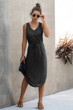 Load image into Gallery viewer, V Neck Sleeveless Tank Dress
