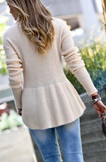 Load image into Gallery viewer, Peplum Sweater ***High sellout
