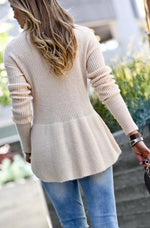 Load image into Gallery viewer, Peplum Sweater ***High sellout