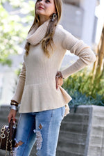 Load image into Gallery viewer, Peplum Sweater ***High sellout