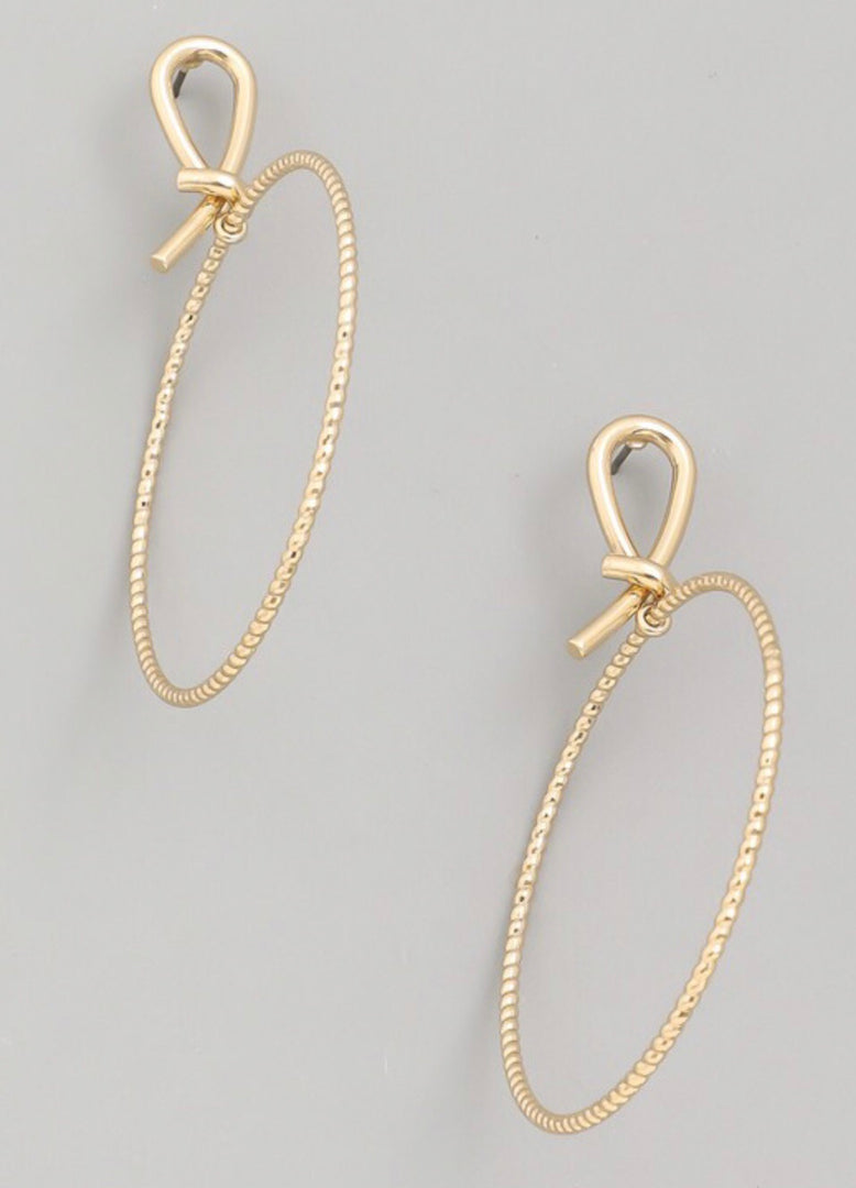 Gold knot Hoop