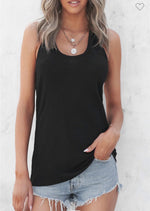 Load image into Gallery viewer, Scoop Neck Solid Tank