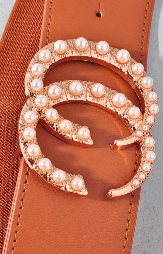 Gold and Pearl Stretch Belt