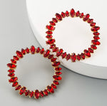 Load image into Gallery viewer, Rhinestone Post Hoops