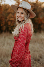 Load image into Gallery viewer, V Neck Balloon Sleeve Dress