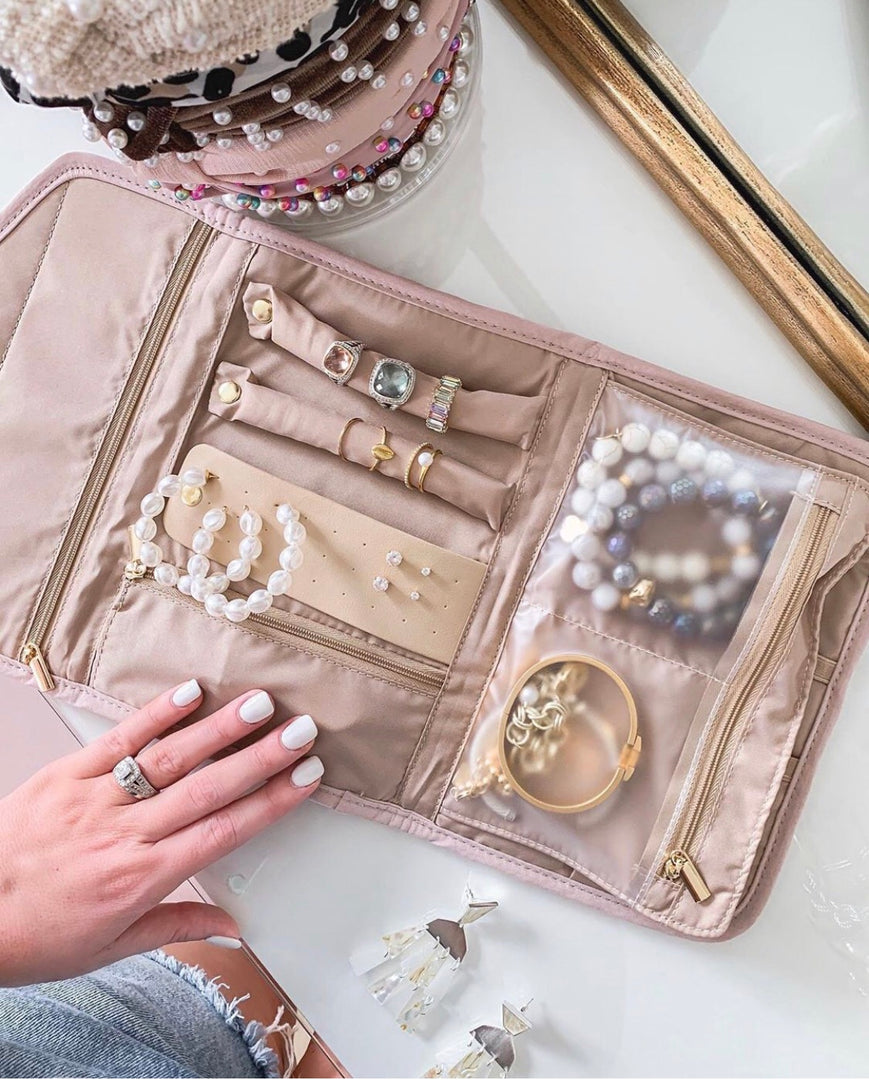Travel Jewelry Organizer - Blush Color