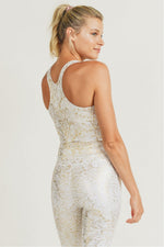 Load image into Gallery viewer, Gold Snake Print Crop Bra