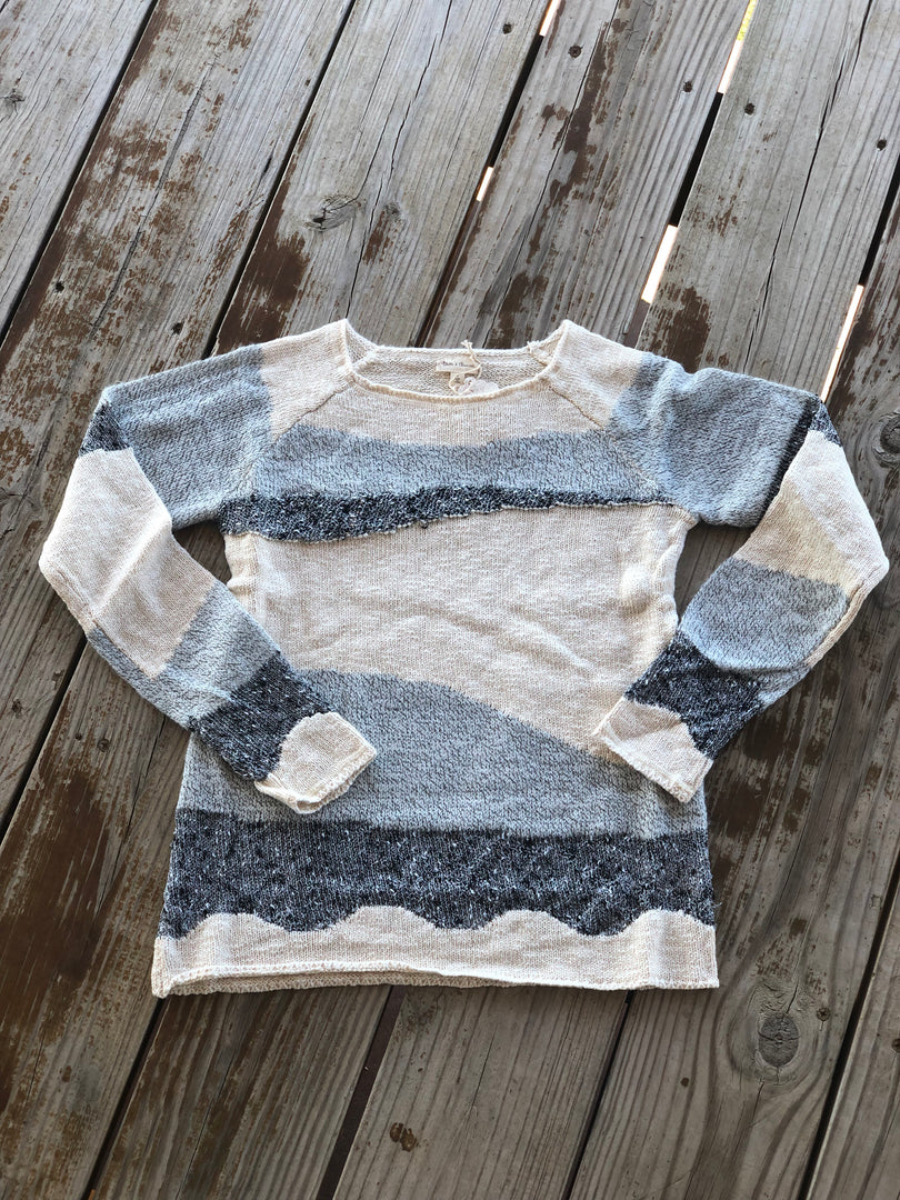 Lightweight Tri Color Sweater