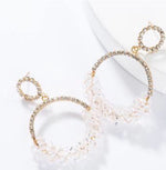Load image into Gallery viewer, Crystal and Rhinestone Hoops