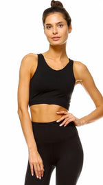 Load image into Gallery viewer, Black Sports Bra
