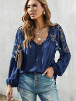 Load image into Gallery viewer, Lace Shoulder Blouse
