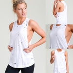 Load image into Gallery viewer, Cut off sleeve tank with stars