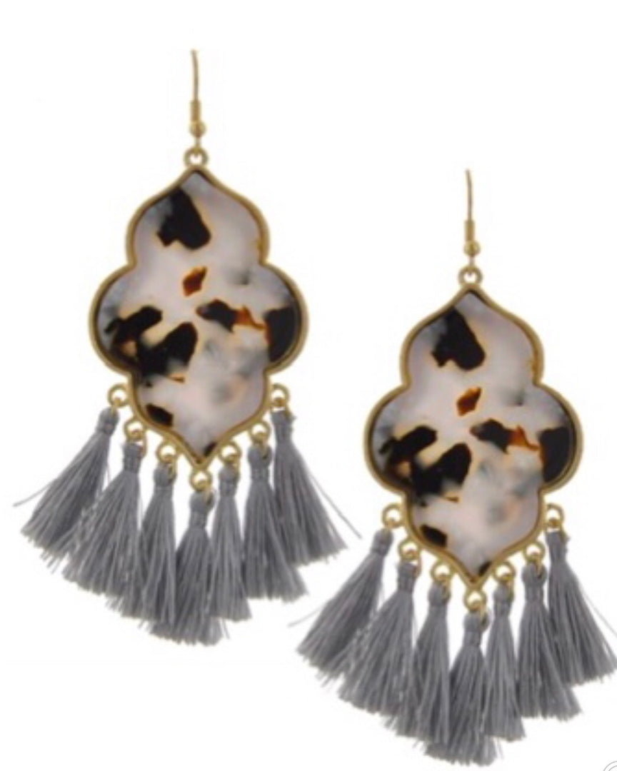 Marble Chandelier Earrings