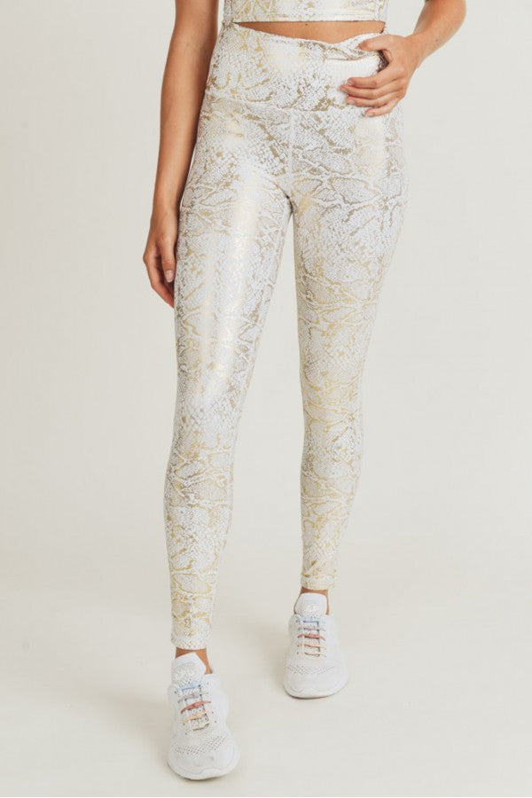 Gold Print High waist Leggings