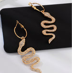 Load image into Gallery viewer, Rhinestone Snake Drop Earrings