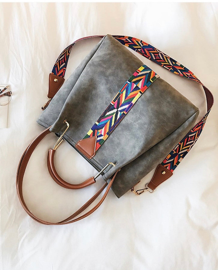 Colorful Strap Handbag