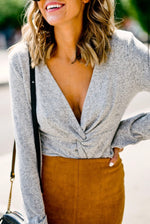 Load image into Gallery viewer, Plunge V Neck Sweater