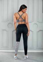 Load image into Gallery viewer, Leopard Patchwork Yoga Set