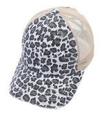 Load image into Gallery viewer, Leopard Print Cap with Crisscross Pony Cutout